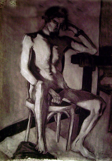 Marvick-EarlyDrawing-MyFirstLifeDrawing-1974Web